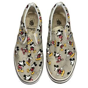 EUC VANS Disney Classic Slip On Shoes Mickey Mouse Youth Kids Size 3